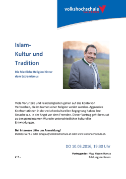 Islam- Kultur und Tradition - Bildungszentrum Saalfelden