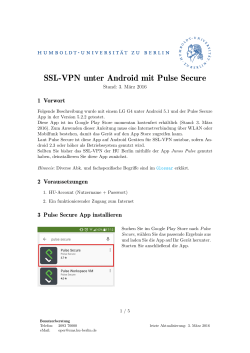 SSL-VPN unter Android mit Pulse Secure - Hu
