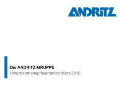 ANDRITZ Unternehmenspräsentation