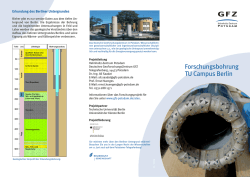 Projektflyer zur Forschungsbohrung - Helmholtz