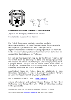 fussballkindergarten - FC Stern München 1919 e. V.