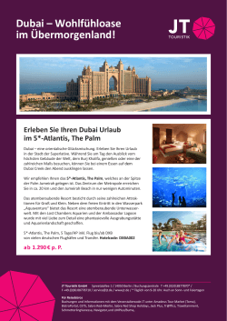 Dubai – Wohlfühloase im Übermorgenland!
