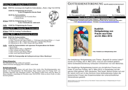 Gottesdienstordung 20.02.-06.03