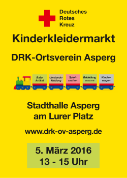 KKM Plakat - DRK - Ortsverein Asperg