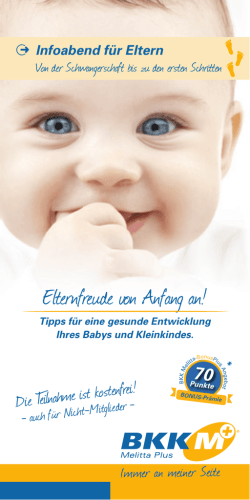 Infoflyer "Elternfreude von Anfang an!"