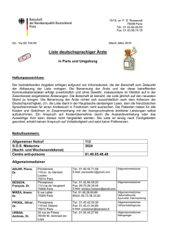 Liste deutschsprachiger &Auml;rzte