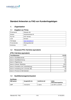 FAQ - Hänseler AG