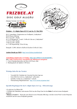 Zeitplan – 8. Allgäu Open (GT-C)