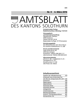 amtsblatt - Kanton Solothurn