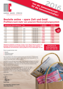 Flyer Rückvergütung 2016