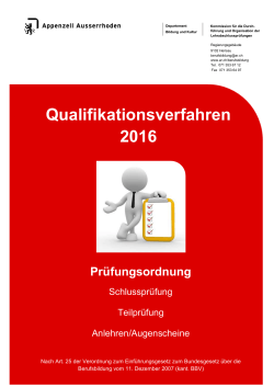 QV-Prüfungsordnung 2016