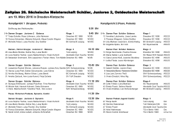 Zeitplan 26. SÄchsische Meisterschaft SchÅler, Junioren 2