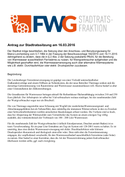 Antrag - FWG Stadtratsfraktion Mainz