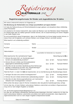 Jugendliche (DE) - Kletterhalle Linz