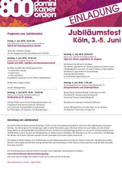Einladung Jubiläumsfest 2016 DomFam