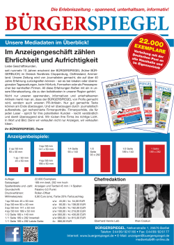 Mediadaten - Bürgerspiegel