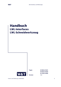 Handbuch W&T - Wiesemann & Theis GmbH