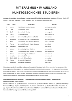 Informationen zur Bewerbung f&uuml;r ein Studienjahr im Ausland