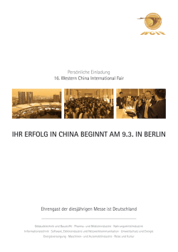 ihr erfolg in china beginnt am 9.3. in berlin