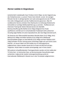 Horner Judoka in Siegeslaune - Judo Leistungszentrum des TV
