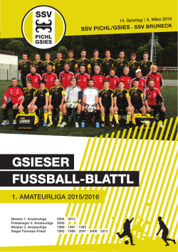 Fussball-Blattl Nr. 7 vom 6. März 2016 Heimspiel