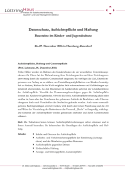 Datenschutz, Aufsichtspflicht und Haftung