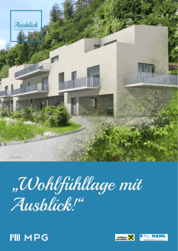 Imagebroschüre - Ausblick . Wohnen in Gratwein