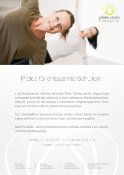 Pilates für entspannte Schultern. - Pilates Studio – Melanie Günther