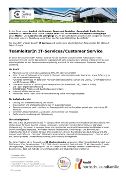 TeamleiterIn IT-Services/Customer Service