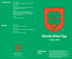 Gluecks Klee Tag