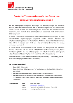 Gl TeilnehmerInnen gesucht