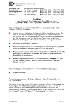 PDF, 32 KB - Kassenärztliche Vereinigung Nordrhein