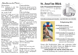 St. Josef im Blick - Katholische Kirchengemeinde St. Josef