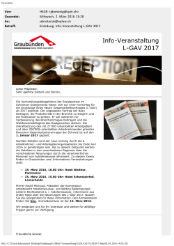Info-Veranstaltung L-GAV 2017 - hotelleriesuisse Graubünden