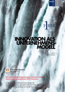 innovation als unternehmens- modell