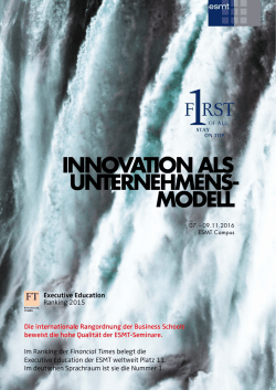 innovation als unternehmens- modell