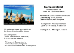 Infos finden Sie hier! - Evangelische Kirchengemeinde Lorch