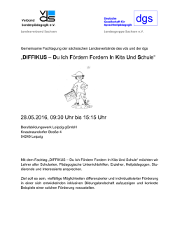 DIFFIKUS &ndash; Du Ich F&ouml;rdern Fordern In Kita Und Schule