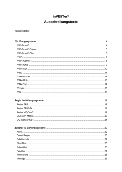 inVENTer&reg; Ausschreibungstexte