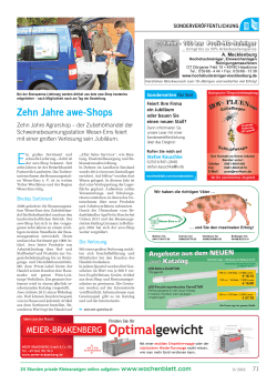 10 Jahre Agrarshop Weser-Ems - Landwirtschaftliches Wochenblatt