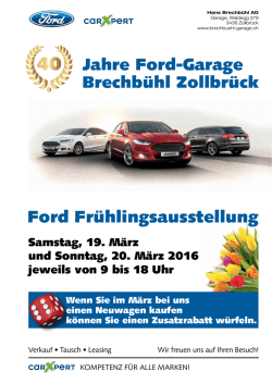 Ford Frühlingsausstellung 40 Jahre Ford