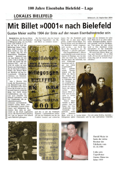 100 Jahre Eisenbahn Bielefeld – Lage