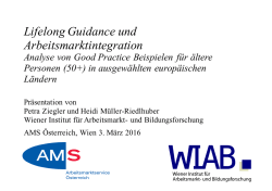 Lifelong Guidance und Arbeitsmarktintegration