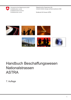 Handbuch Beschaffungswesen Nationalstrassen ASTRA