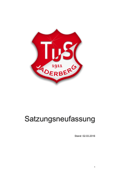 Satzungsneufassung