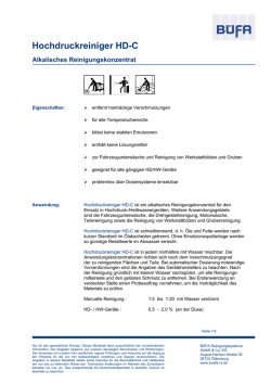 Hochdruckreiniger HD-C - B&Uuml;FA Reinigungssysteme