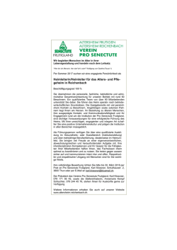 Heimleiterin/Heimleiter 100 % per Sommer 2017