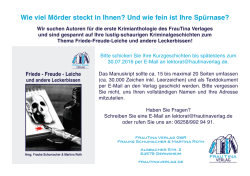 Wie viel M&ouml;rder steckt in Ihnen? Und wie fein ist Ihre Sp&uuml;rnase?