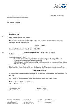 Weitere Informationen - Jörgenshaus & Lieten IT GmbH