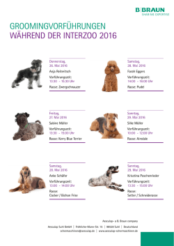 Groomingaufführung zur Interzoo 2016